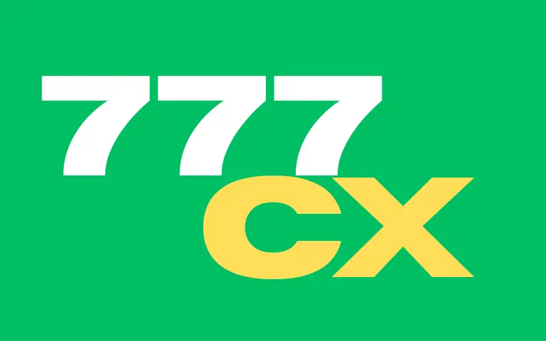 777CX logo with bold white '777' and yellow 'CX' on a green background