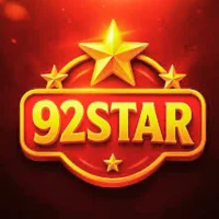 92Star Game logo with golden stars on a red background representing online gaming and rewards.
