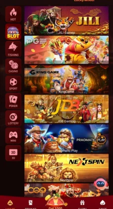 Dream17 game platform screenshot showing popular gaming providers like JILI, PG Soft, King Game, JDB Gaming, Pragmatic Play, Nextspin, and CQ9 with colorful graphics and categories including slot, casino, poker, fishing, and lottery