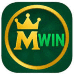 Mwin Game official logo with golden crown and green background