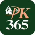 PK365 game logo with cricket bat icon and 365 text on dark green background