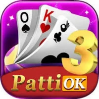 3 Patti OK official game logo showing playing cards with colorful design