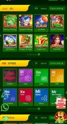 9D Game app screenshot showing different mini-games and categories