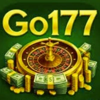 GO177 game logo with roulette wheel, cash bundles, and golden coins