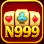 N999 game logo with golden text and casino symbols including heart, club, and diamond on a red background.