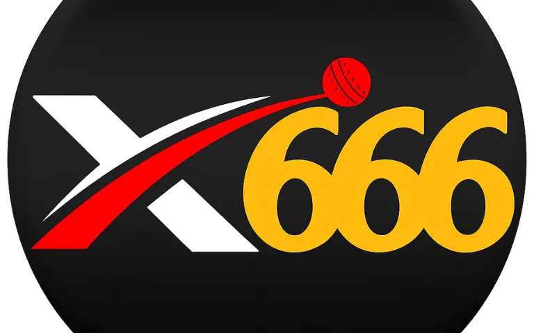 X666 logo featuring a bold white "X" with a red swoosh and cricket ball, followed by large yellow "666" on a black background.