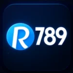 R789 Game logo with glowing blue circular design and white bold text on a dark background.