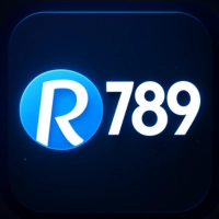 R789 Game logo with glowing blue circular design and white bold text on a dark background.
