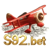 S92 Game logo showing a red airplane flying over cash with the text S92.bet