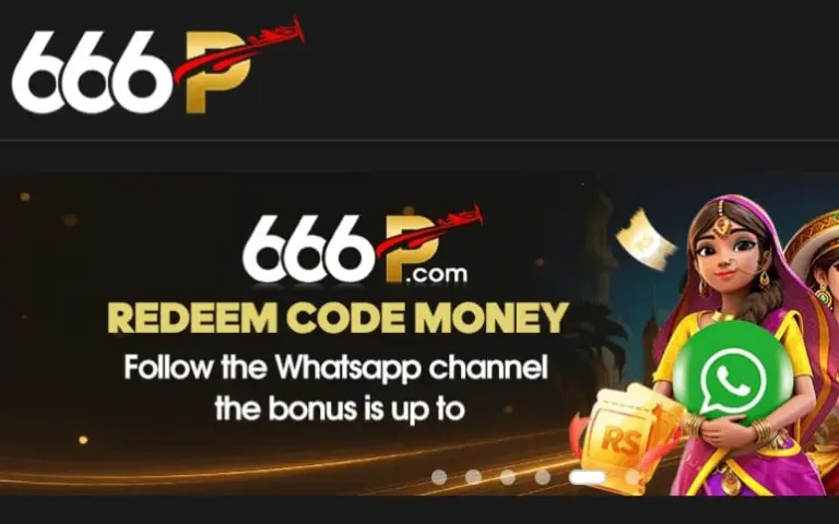 666P Game Download Best Earning APK For Pakistani Users 3 Banner showing the 666P.com logo with a “Redeem Code Money” offer, a WhatsApp icon, and animated characters holding reward icons on a dark-themed background.