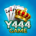 Y444 Game Download New (Official Earning App) in Pakistan 1 “Y444 Game logo featuring a golden crown placed over four playing cards on a blue background.”