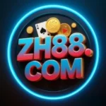 ZH88 Game Download Best Earning APK Latest Version in 2025 1 ZH88 Game feature image showing casino chips, gold coins, and playing cards with a glowing blue neon ring.