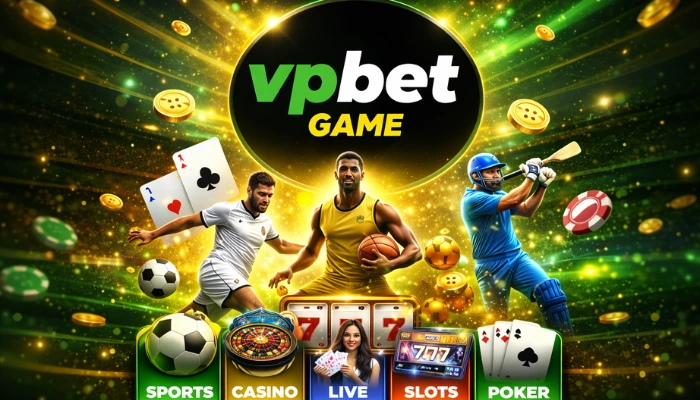 VPBet Game Download Best Earning App In 2026 2 VPBet Game sports and casino platform image showing football, basketball, cricket, cards, slots, and live casino games