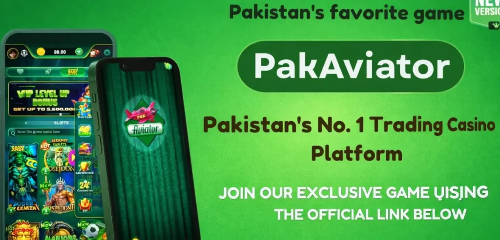 PAK Aviator Download: Best Earning APP In Pakistan 2 PakAviator banner with green background showing mobile app screens, PakAviator logo, and text about Pakistan’s trending casino gaming platform