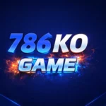 786KO Game Download Best Earning App Latest Version V1.1.64 1 786KO Game official logo with blue glowing text and dynamic light effects on dark blue background