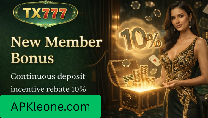 Y777 Game Download Latest Earning APP IN 2026 4 TX777 Game new member bonus banner with 10 percent deposit rebate offer