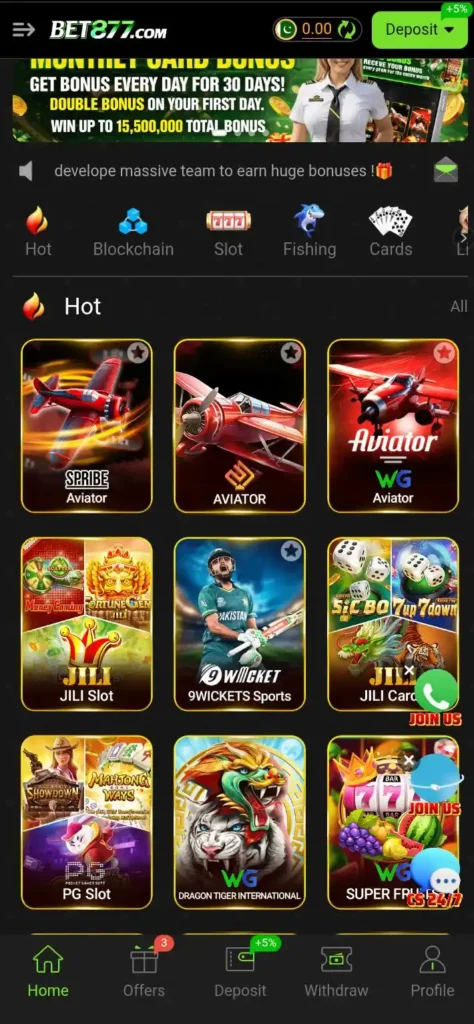 Bet877 Game Download |Best Earning App in Pakistan 2 Bet877 Game Dashborad image